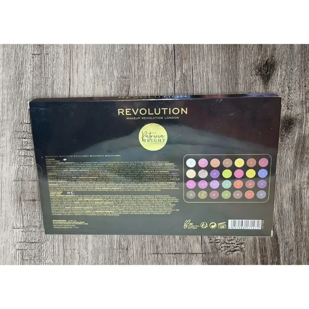 REVOLUTION‎ Makeup PATRICIA BRIGHT 28 Rich In Colour Shadow Palette ~ NEW SEALED